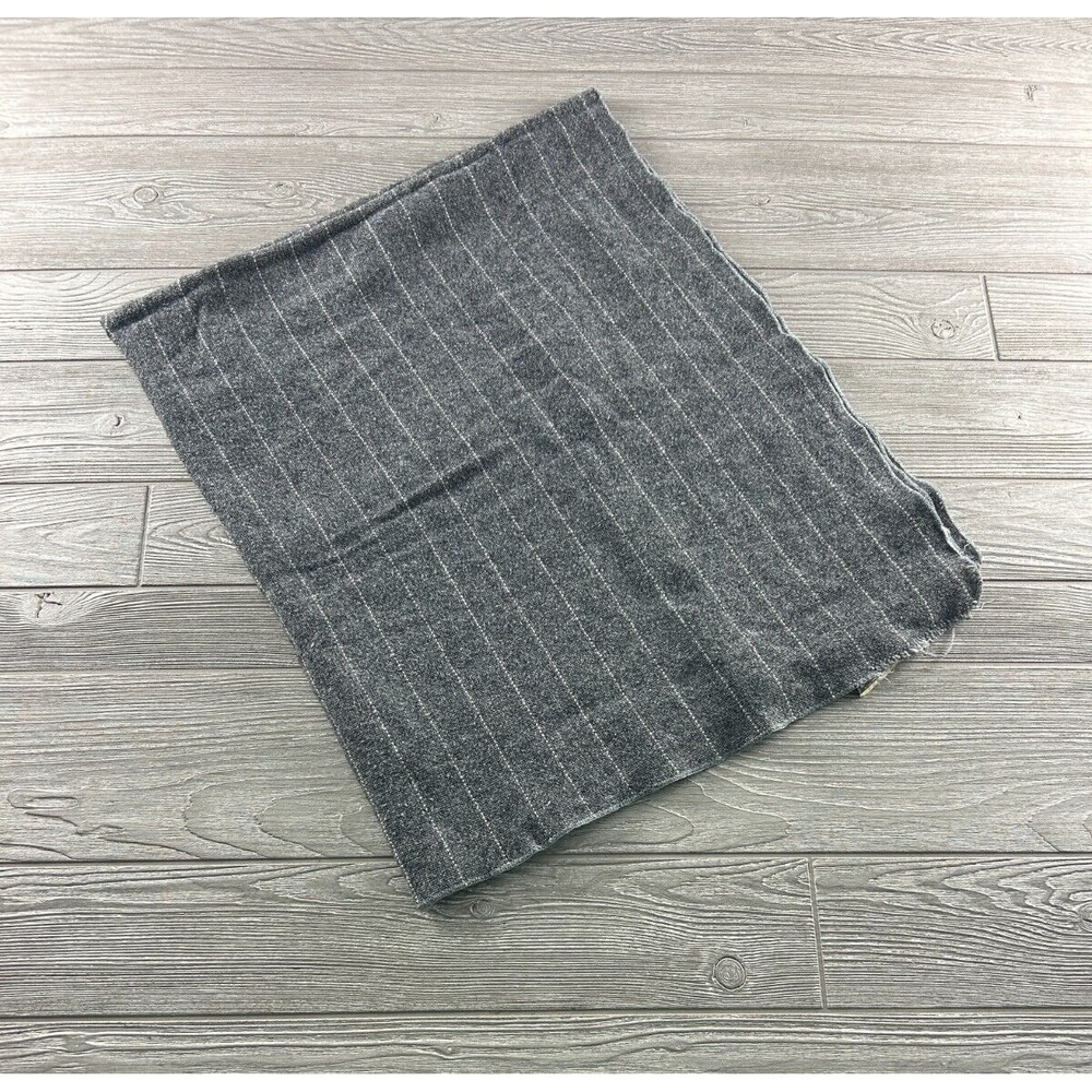 United Airlines In-Flight Blanket Faribo Gray Pin Stripe Wool Blend Warm USA